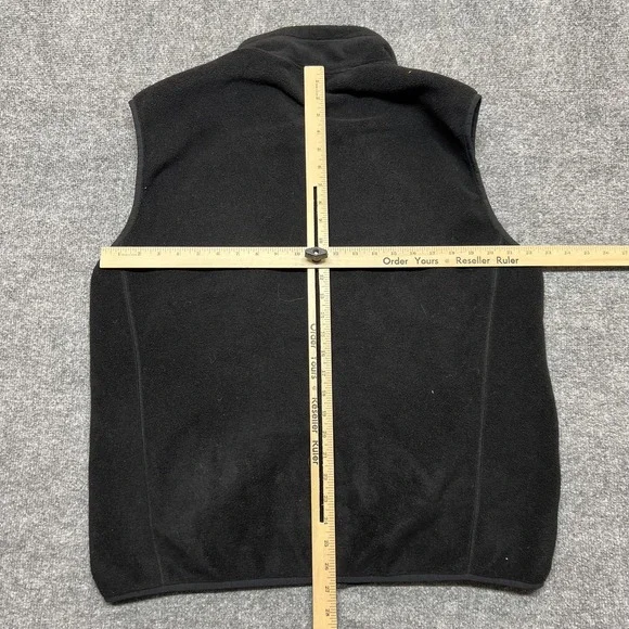 Patagonia Vest Mens XL Black Fleece Full Zip Pockets DGS Law Logo Hiking - Picture 7 of 9